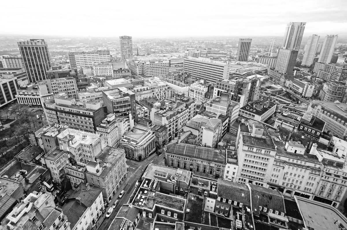 The Birmingham skyline as viewed from 103 Colmore Row - 23rd February 2022