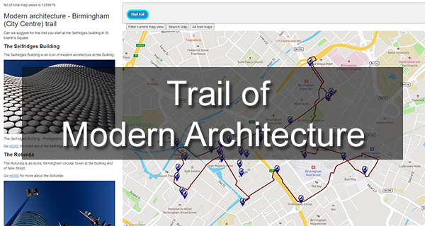 Birmingham Gems modern architecture trail Map